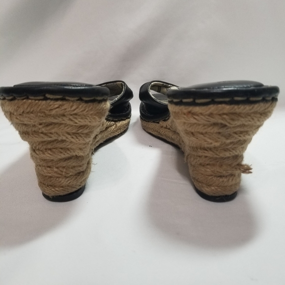 ✨ Born Leather / Floral Wedge Espadrilles Sa… - Picture 8 of 12